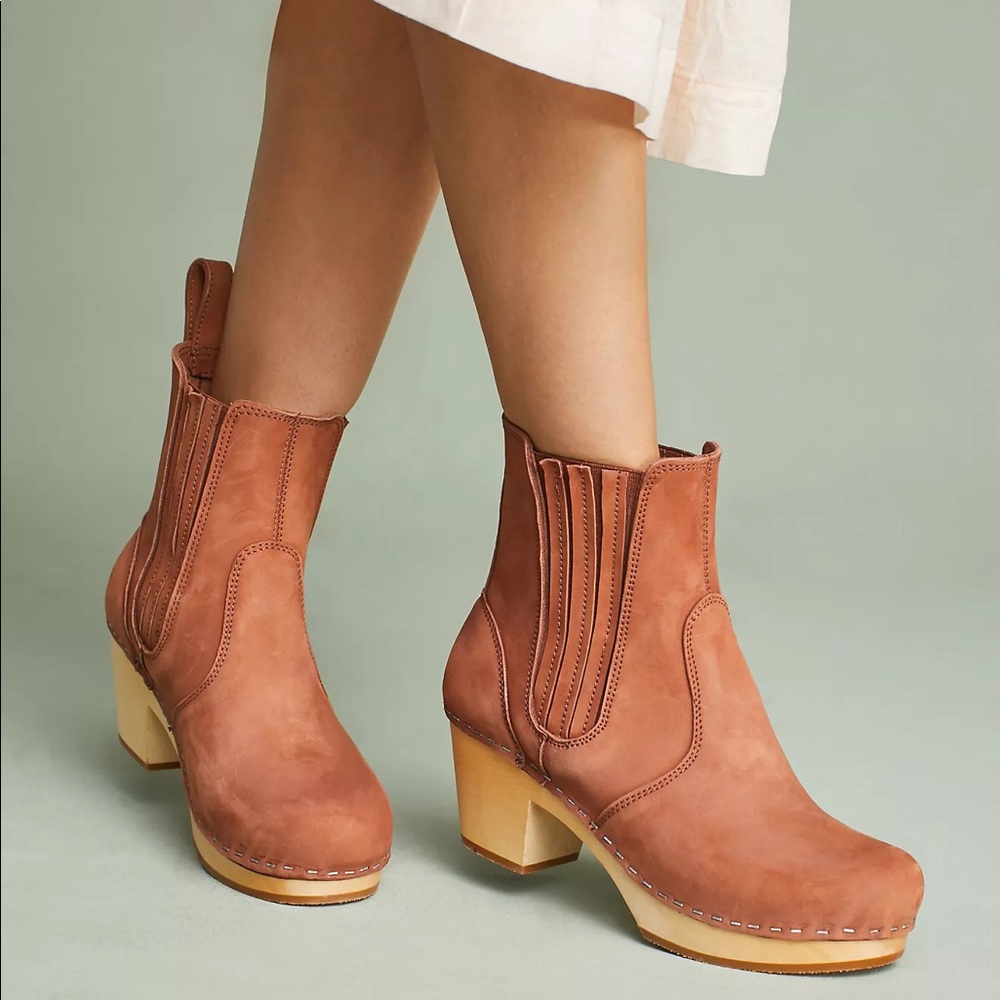 Swedish Hasbeens Chelsea Platform Clog Boots